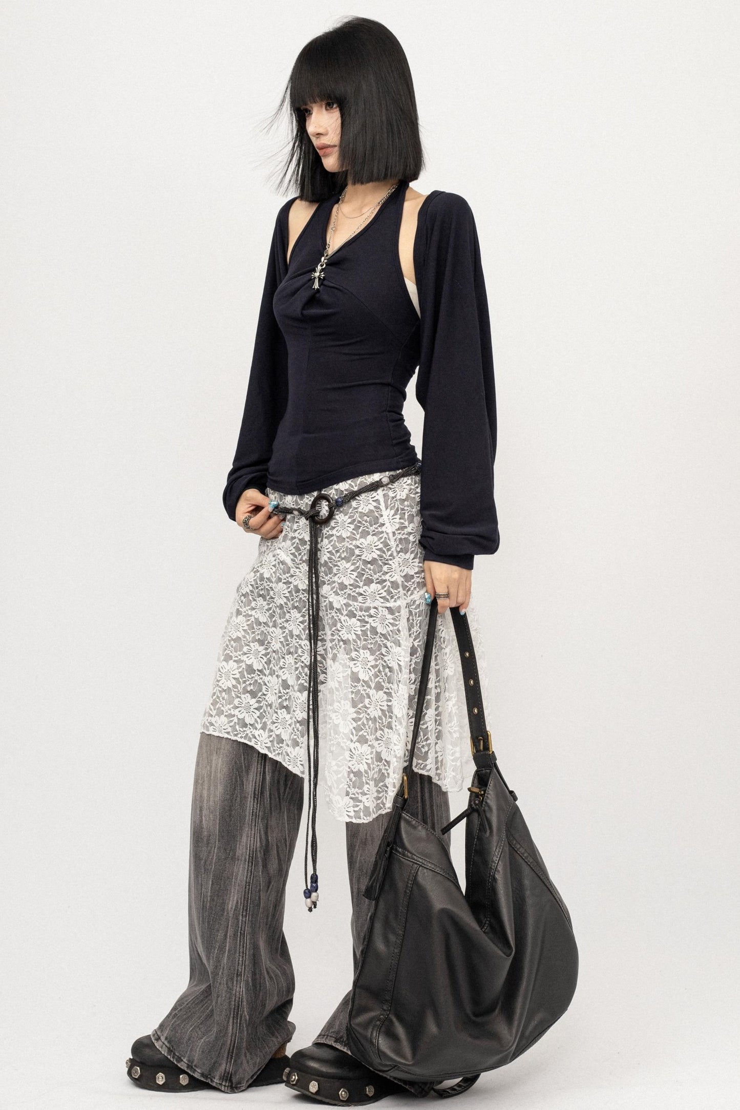 Retro Loose Drape Floor-length Pants