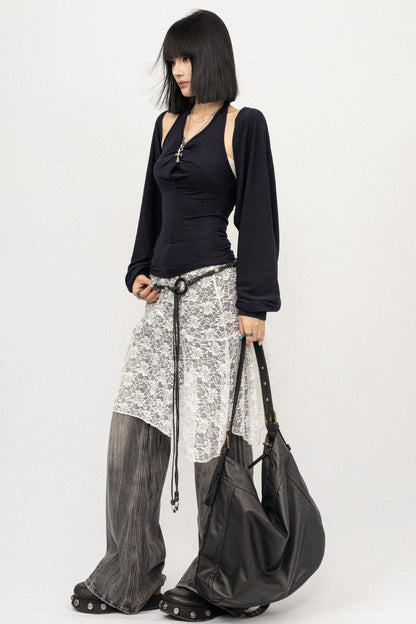 Retro Loose Drape Floor-length Pants