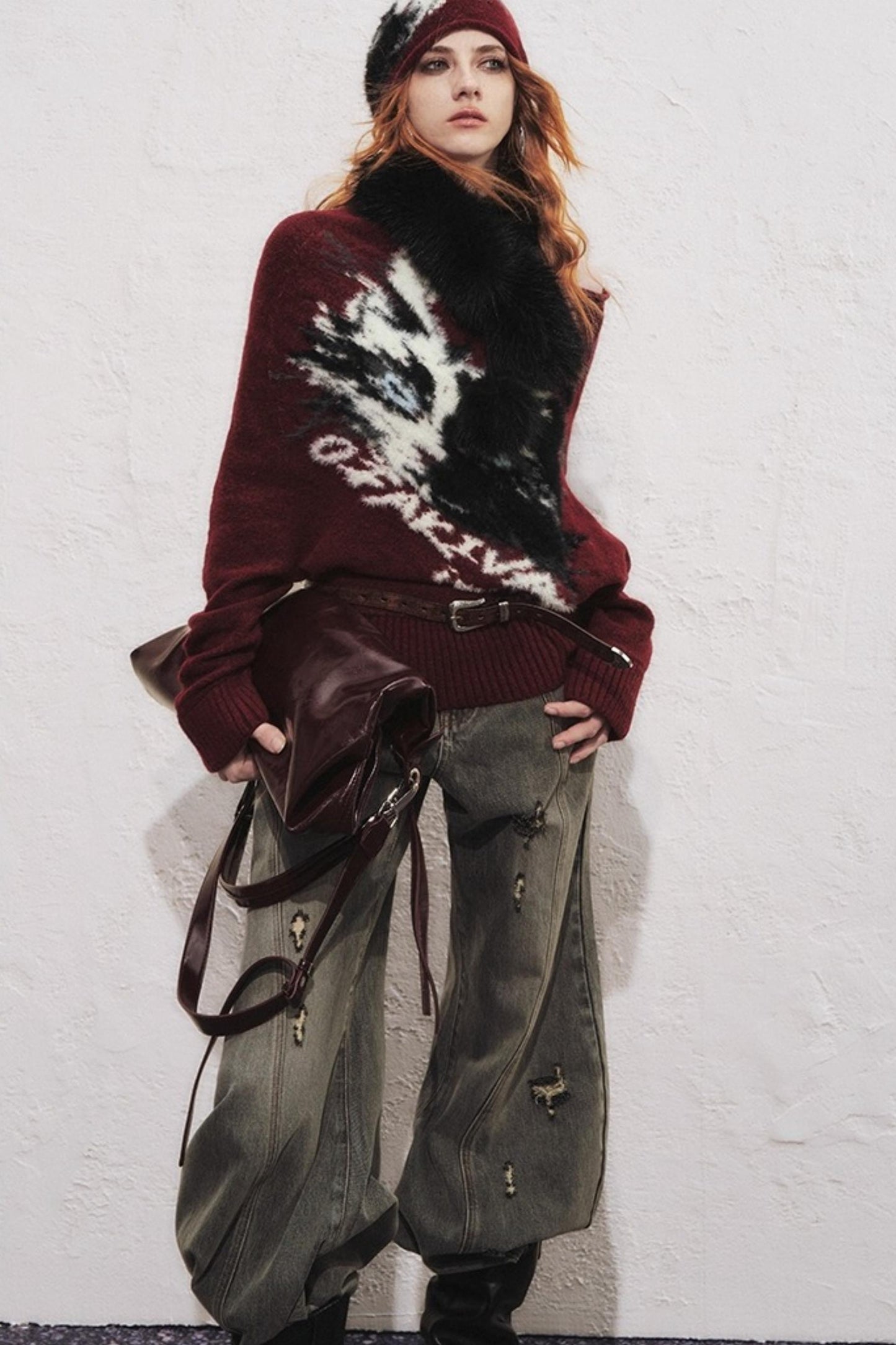 Slanted Long Sleeve Sweater