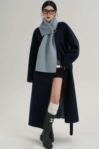 Reversible Long Wool Coat