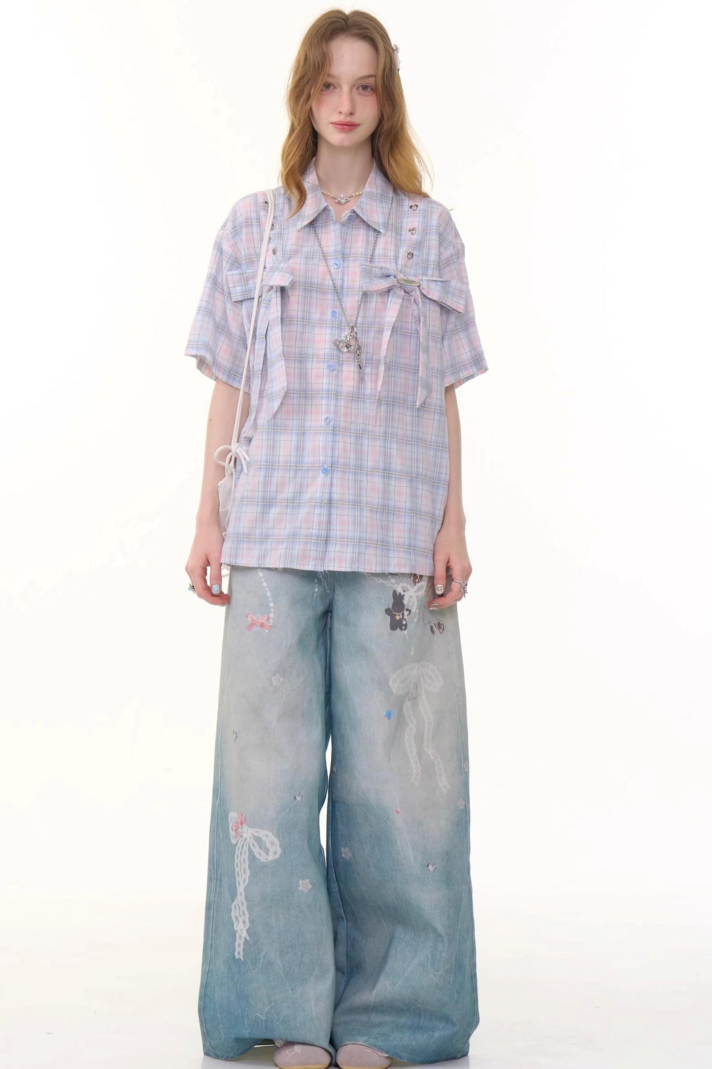 Vintage Pink Plaid Top