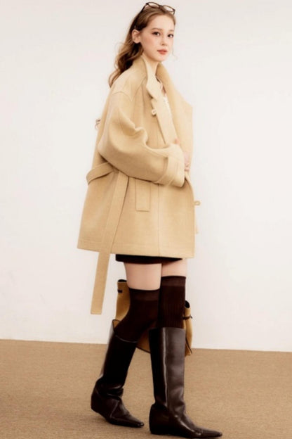 Stand-Up Collar Woolen Coat