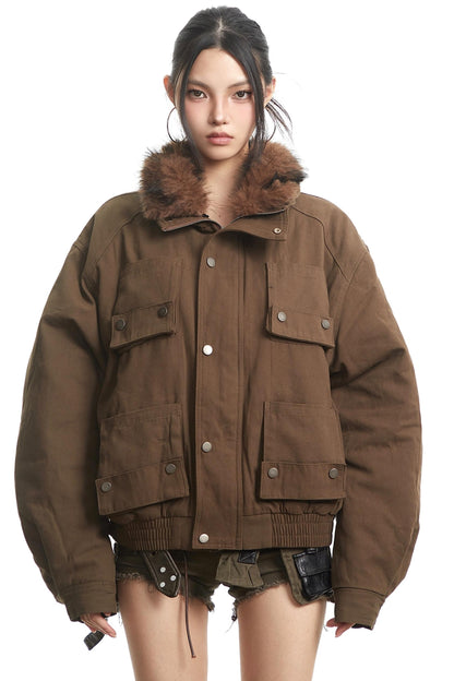 Vintage Paneled Dark Brown Jacket