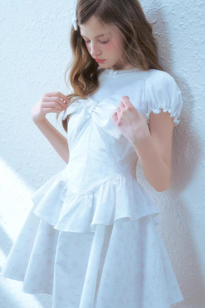 Floral Halter Poncho Dress