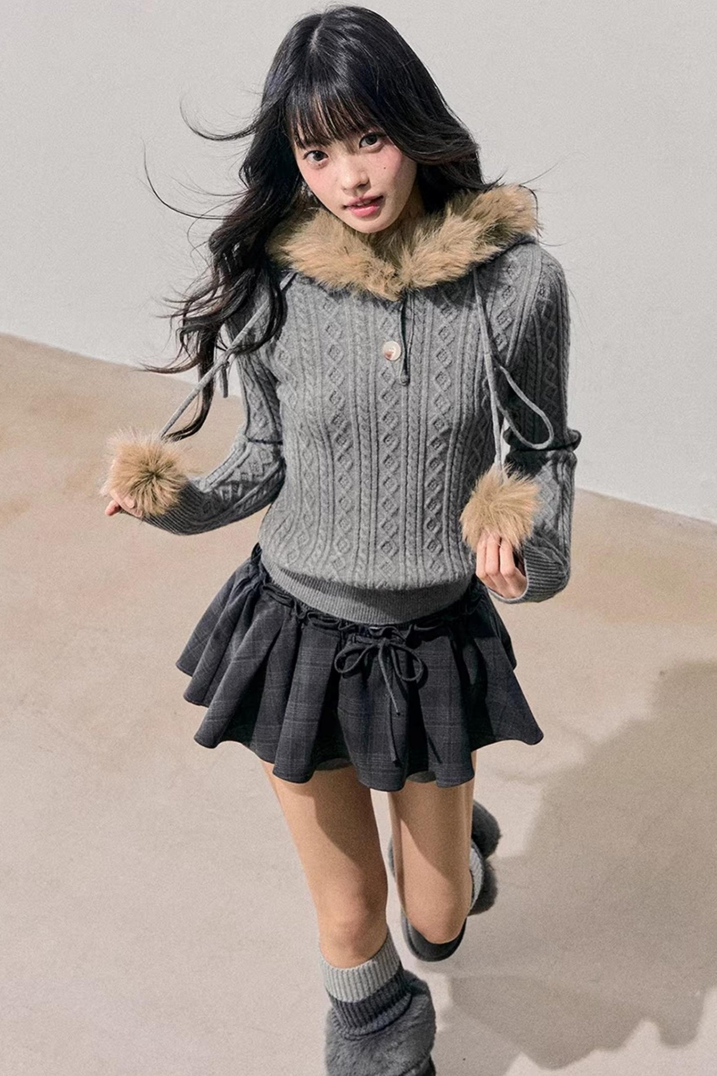 Snowfall Plush Hooded Sweater