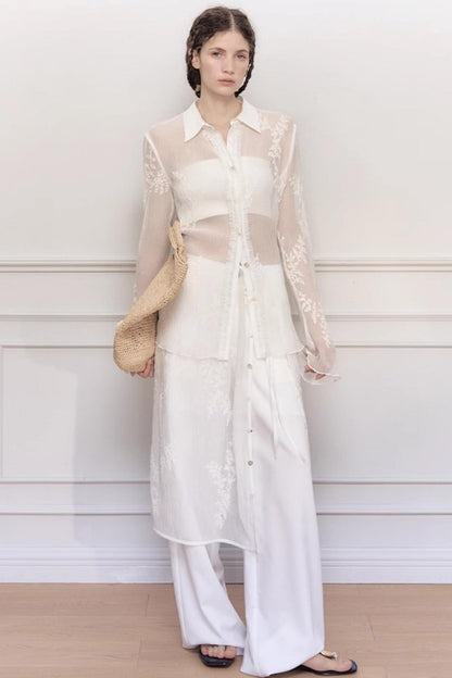 French Lace Long Sleeve Shirt