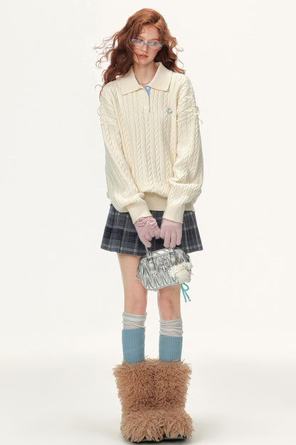 Winter Cable Knit Top