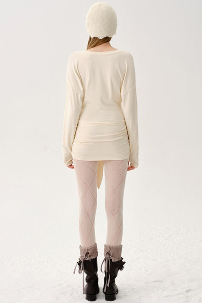 Light Rayon Pleated Long Top