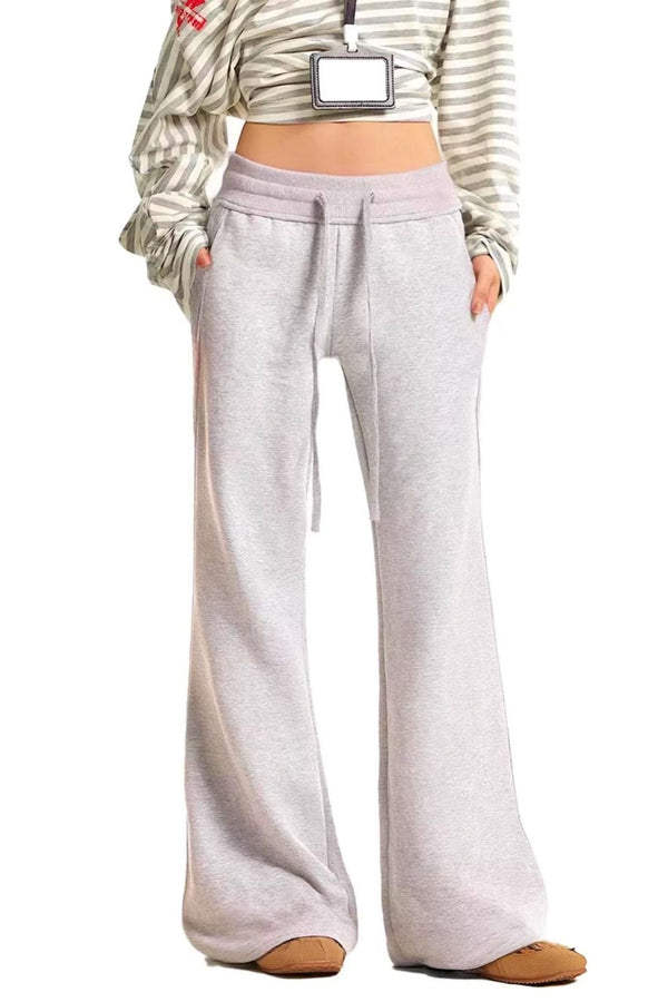 Black Knitted Bell-Bottom Pants