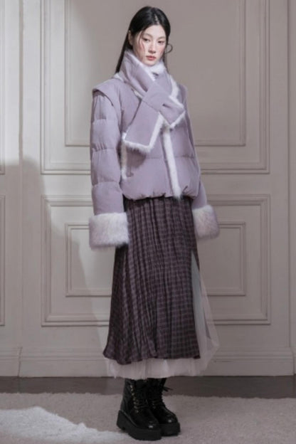 Romantic Plaid Umbrella Skirt