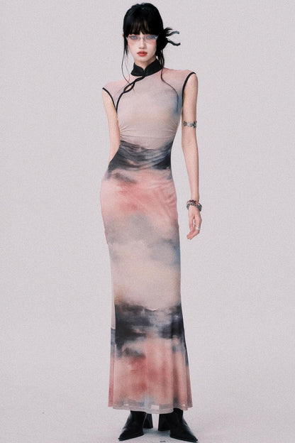 Sunset Cheongsam Dress
