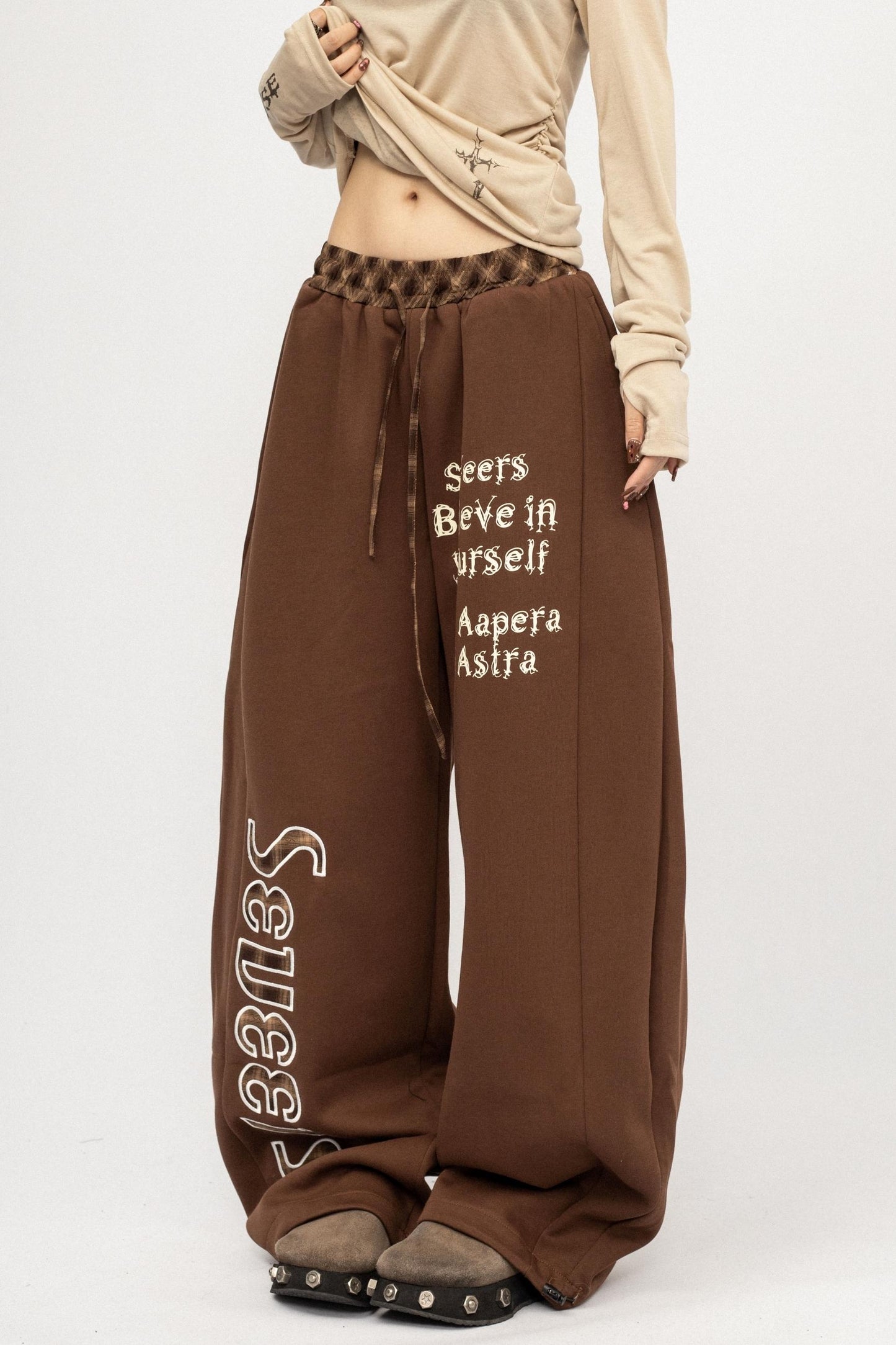 Retro Spice Girl Wide-Leg Pants