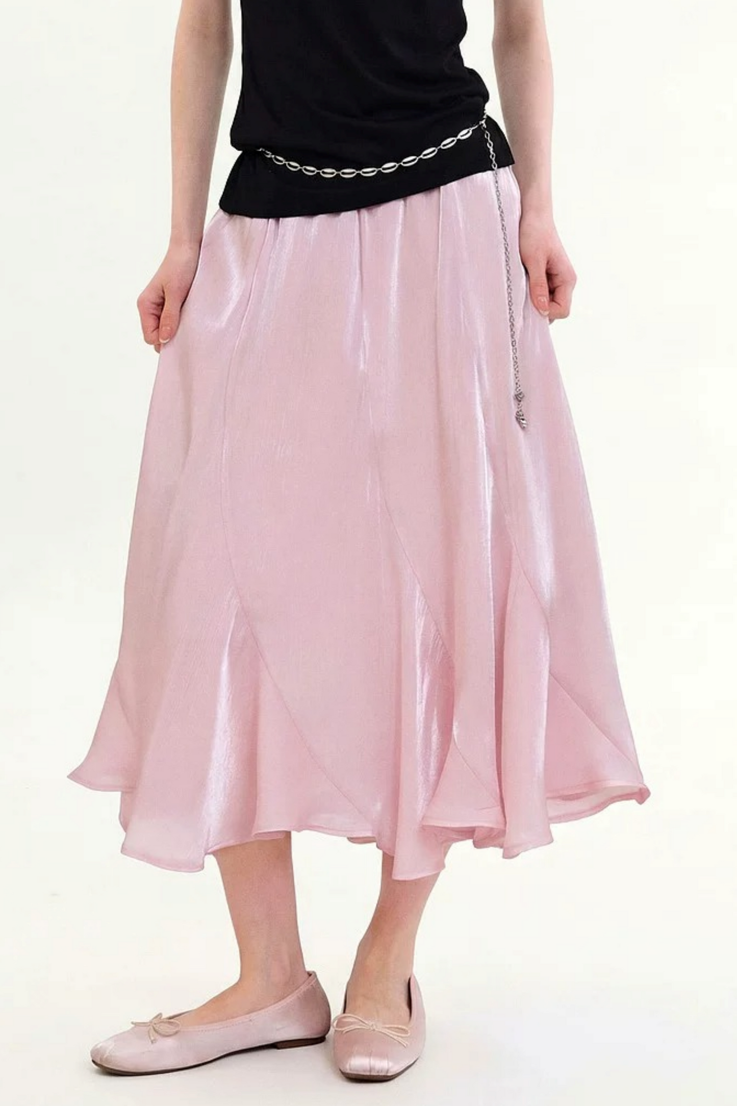 Romantic Fishtail Draped Skirt