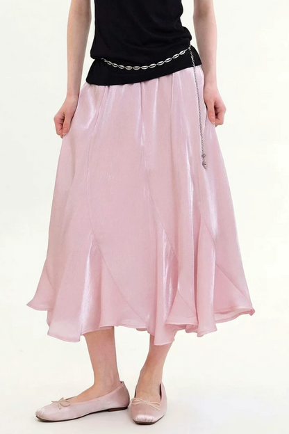 Romantic Fishtail Draped Skirt