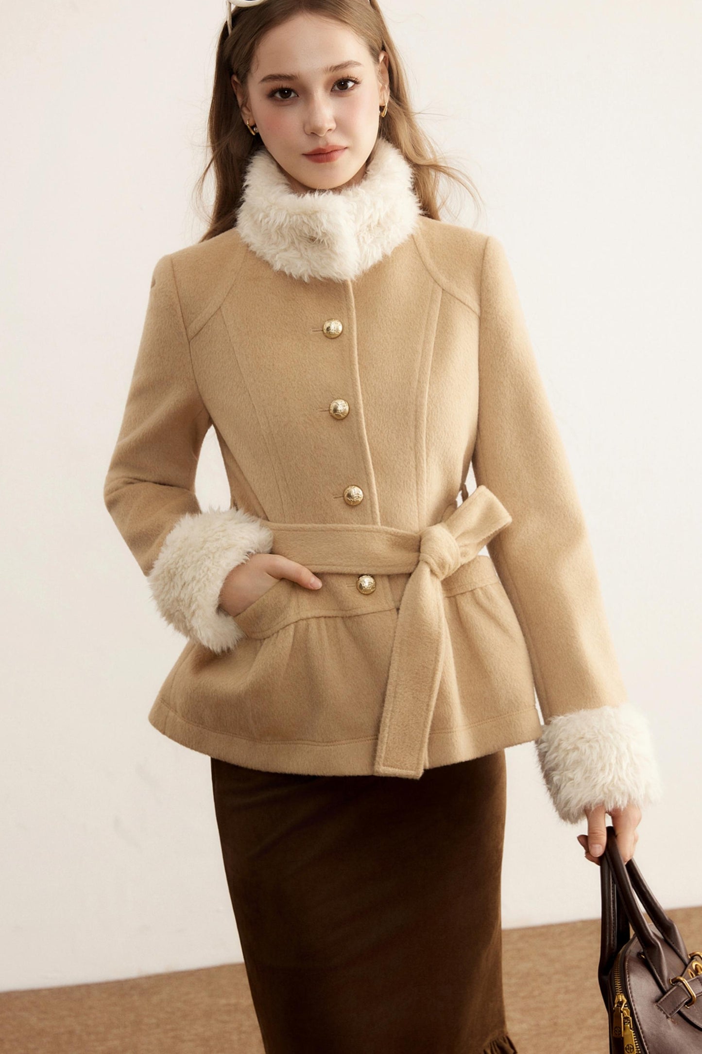 Winter Retro Lambswool Patchwork Jacket