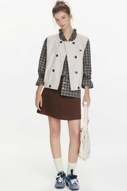 Retro Patchwork Fishtail Skirt