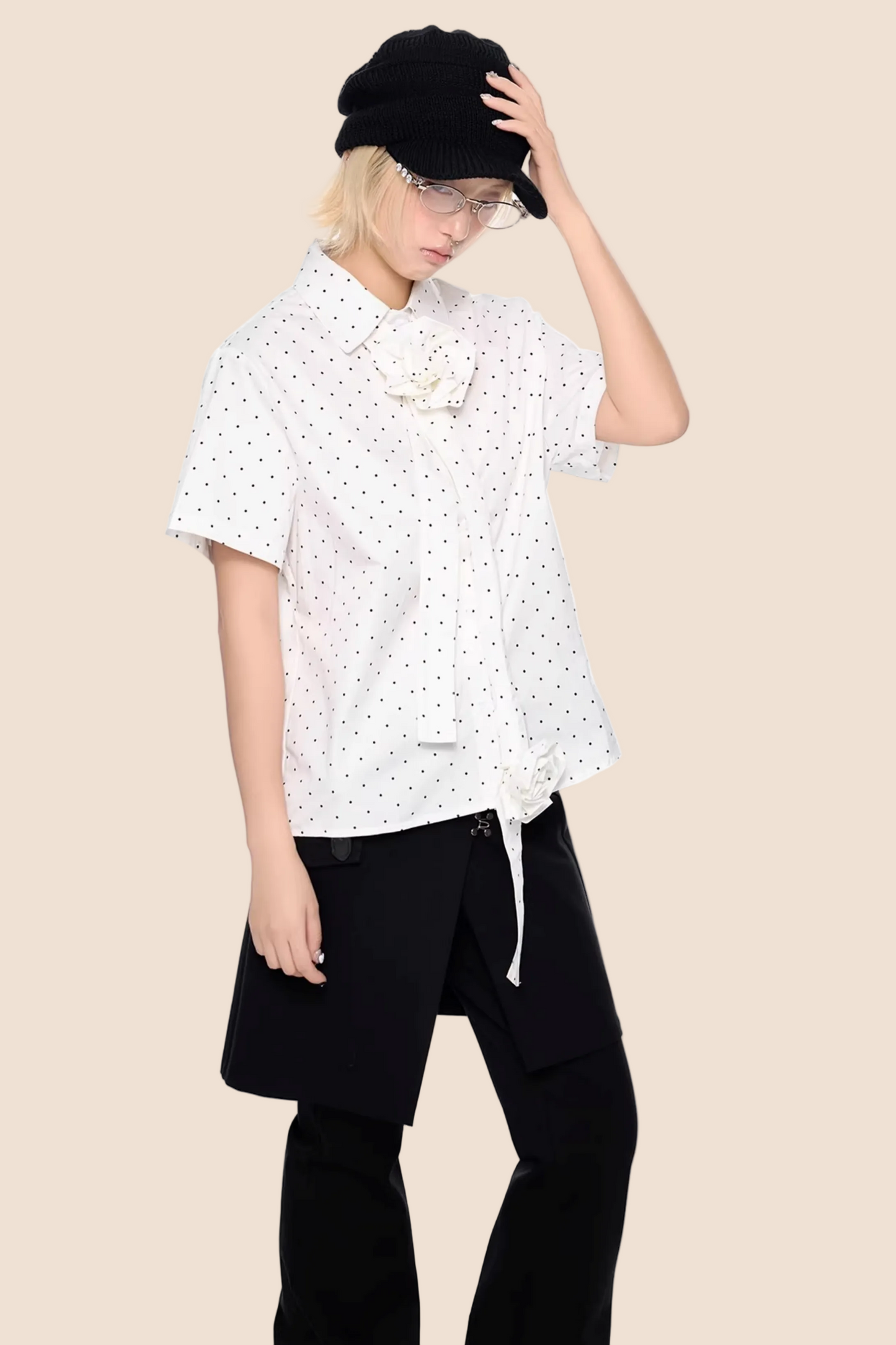 French Design Polka Dot Blouse