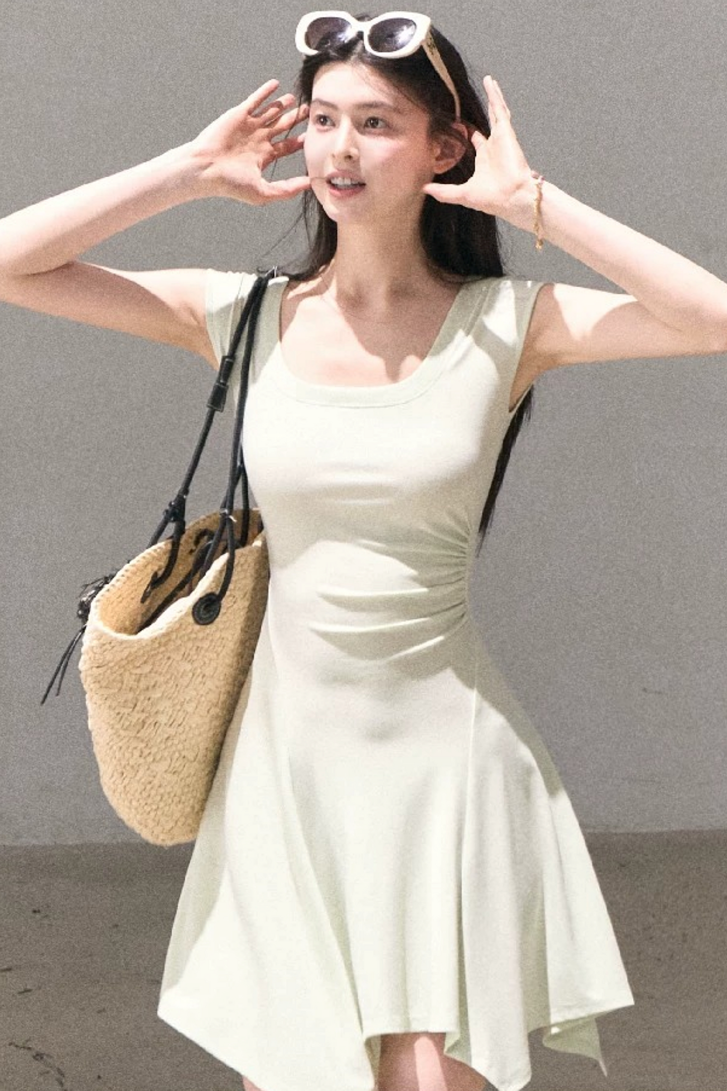 Lyocell Irregular Wool Dress