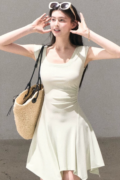 Lyocell Irregular Wool Dress