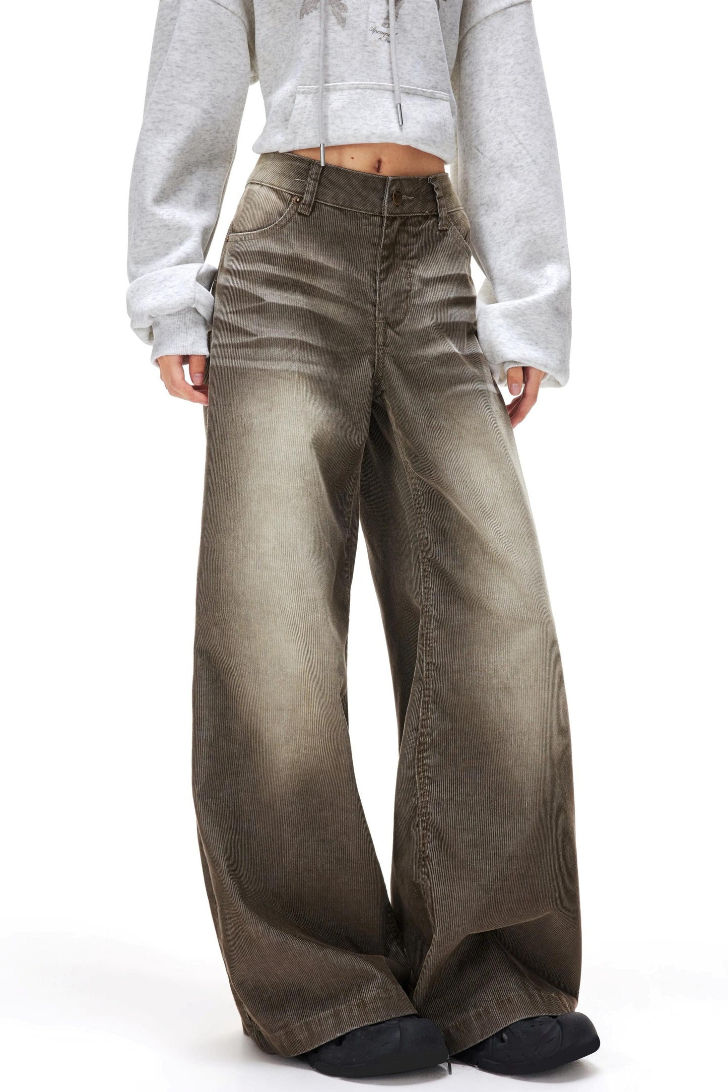 Retro Washed Corduroy Pants