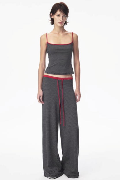 Retro Striped Tank Top and Pants Set