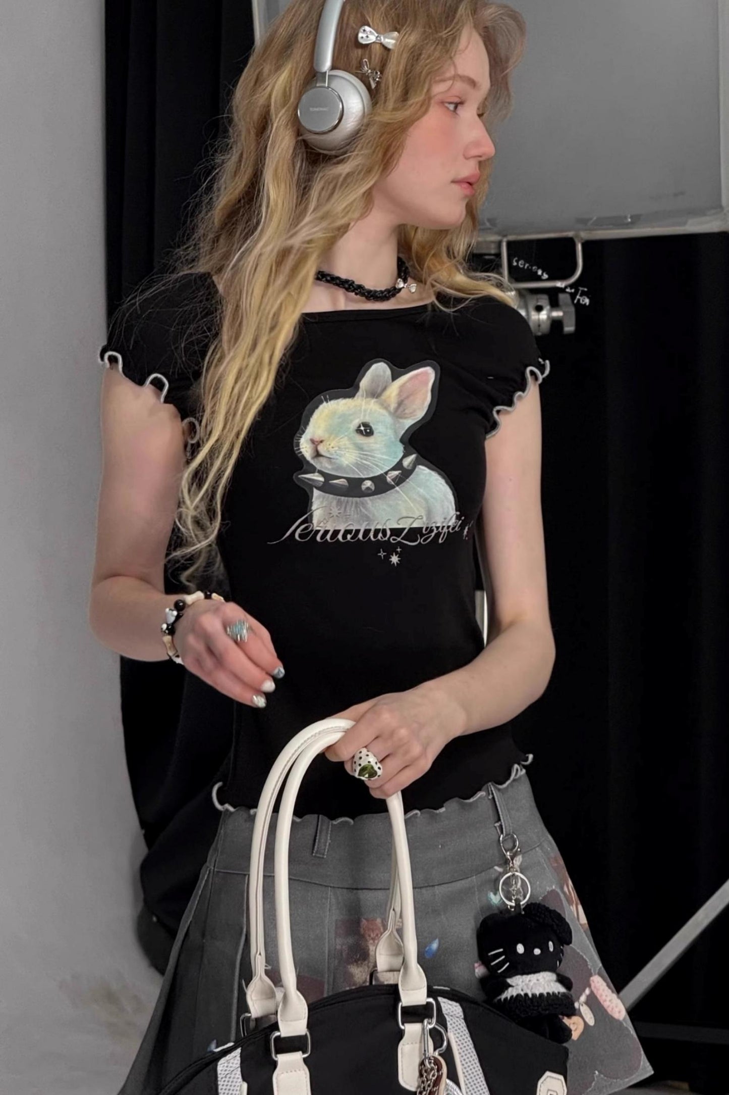 Black Rabbit Slim Top