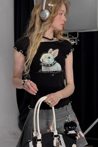 Black Rabbit Slim Top