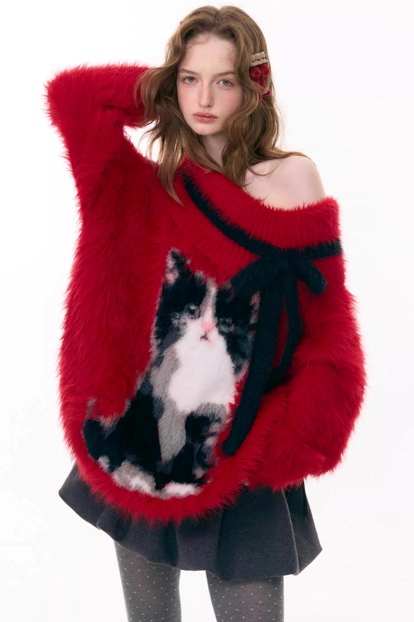 Arrogance Cat Pattern Sweater