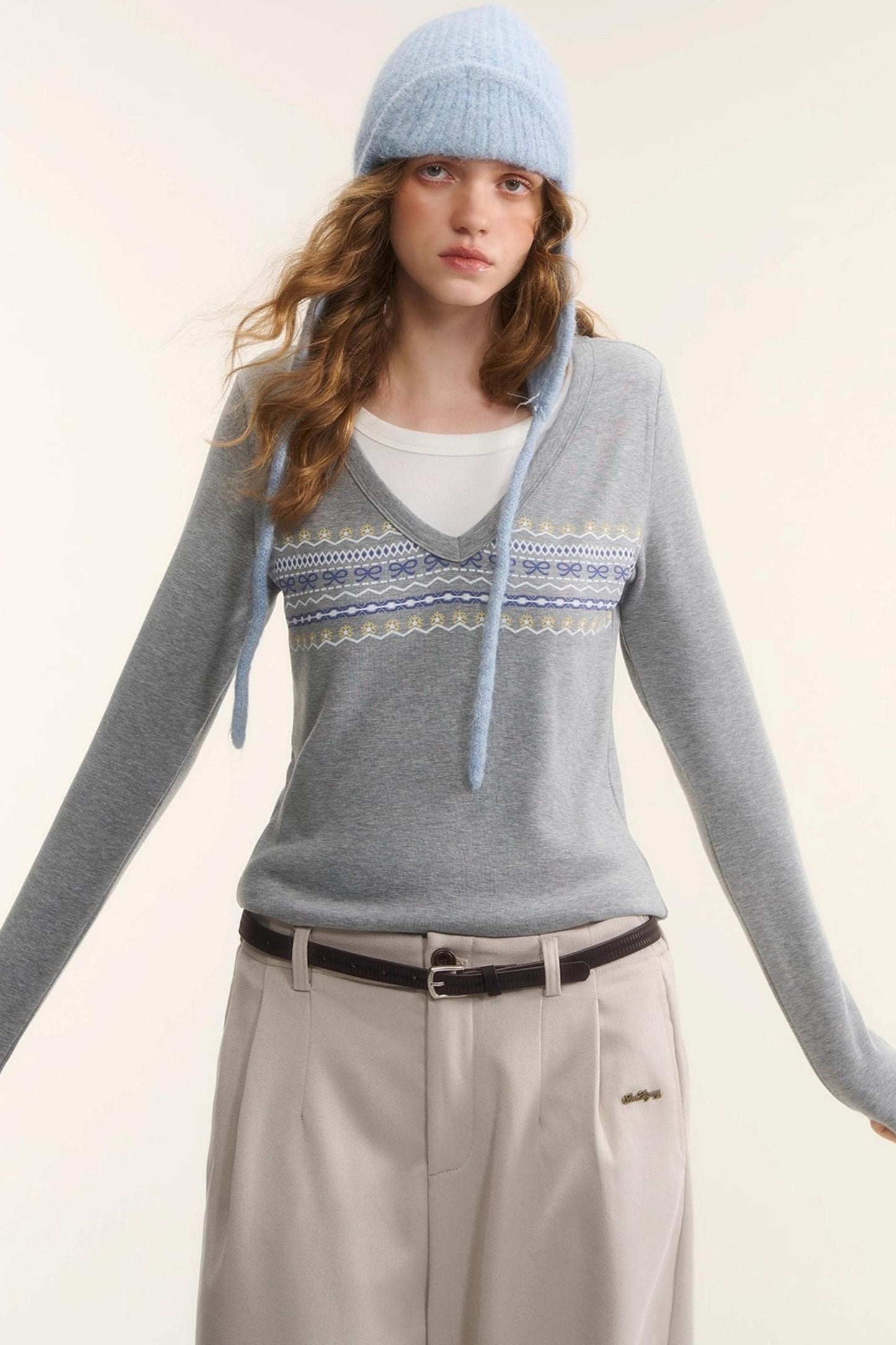 Fair Isle Two-Piece Top