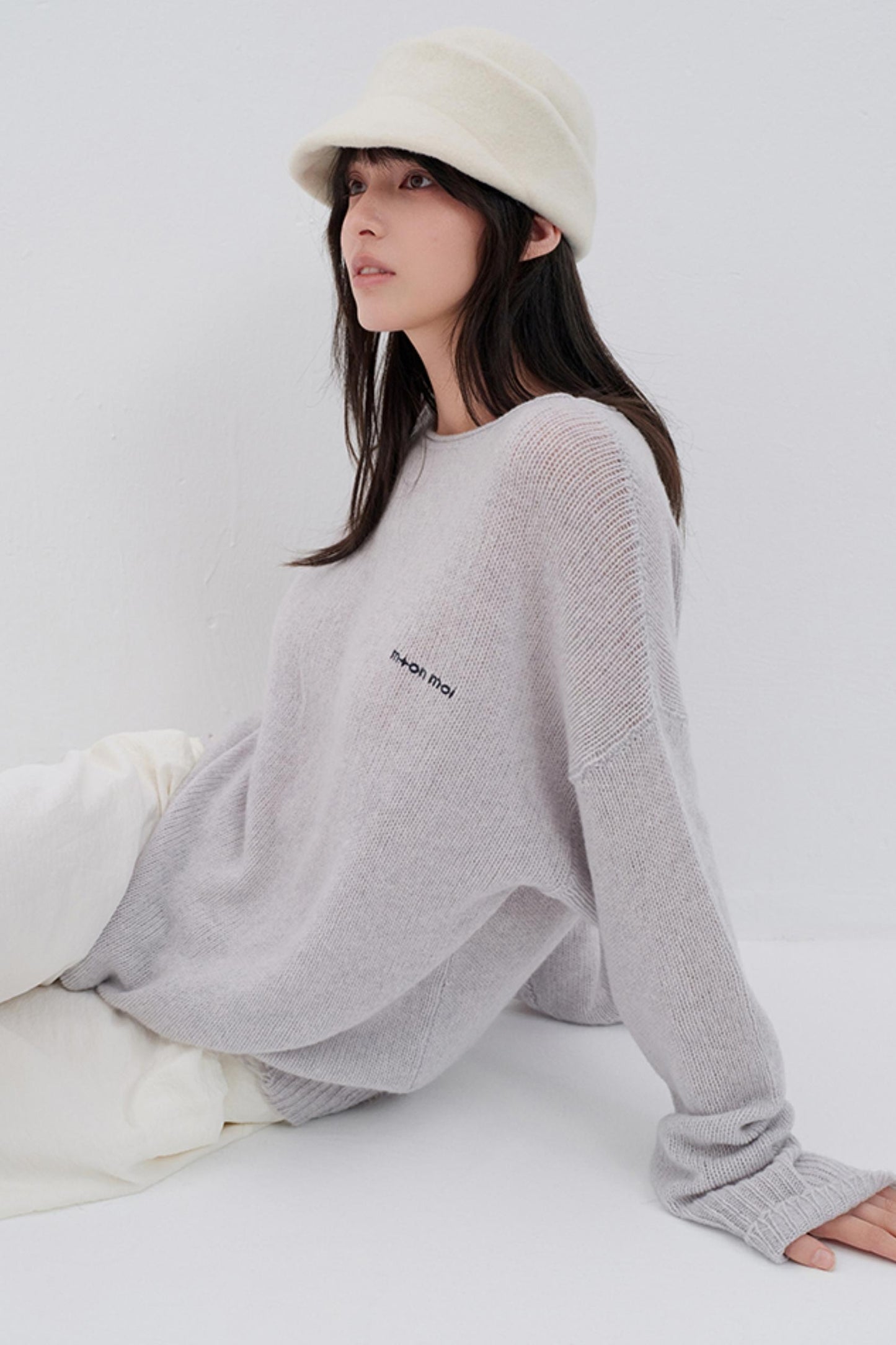 Glitter Wool Blend Knit Top