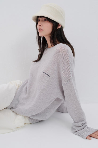 Glitter Wool Blend Knit Top