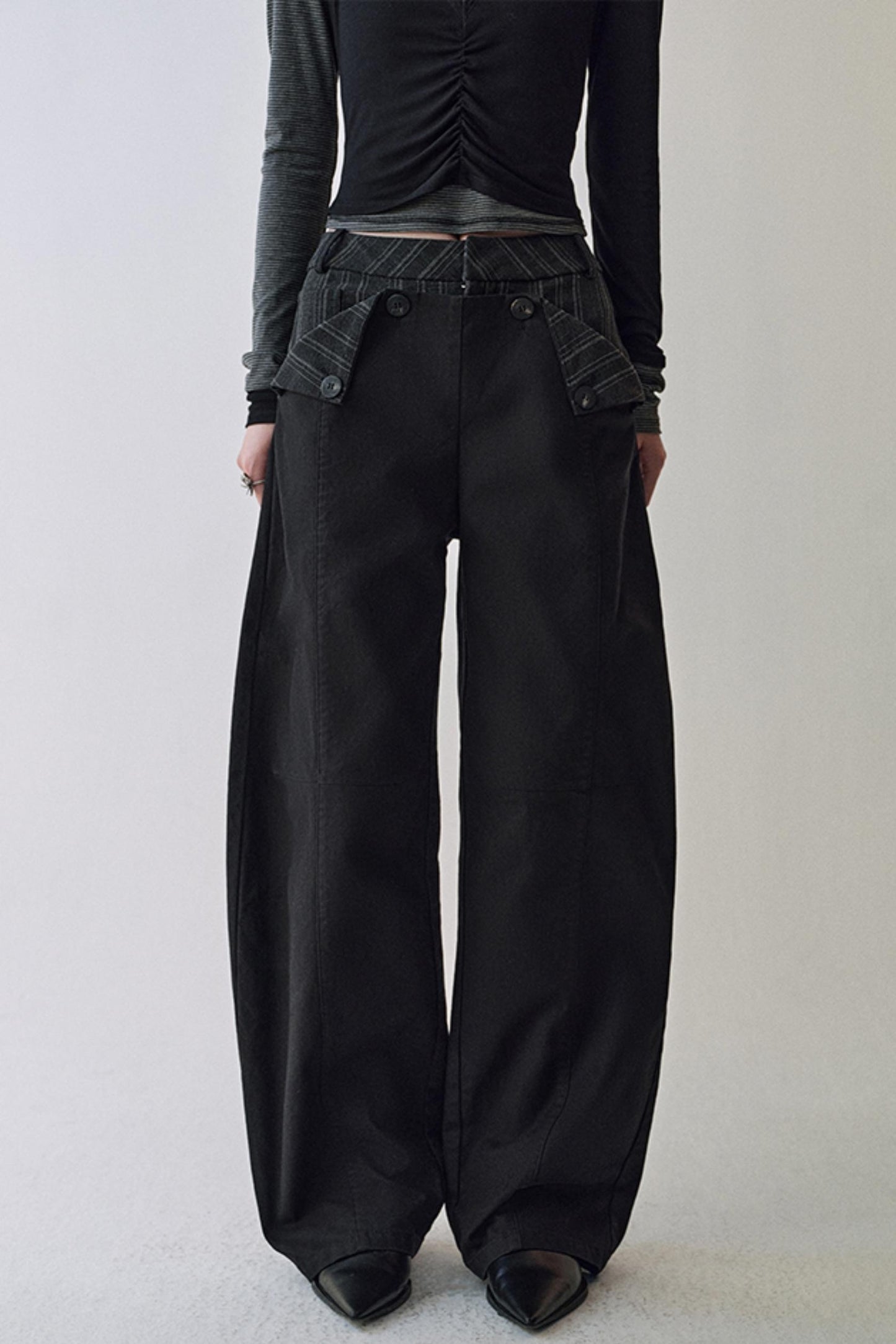 Yuan Boundary Double Waist Pants