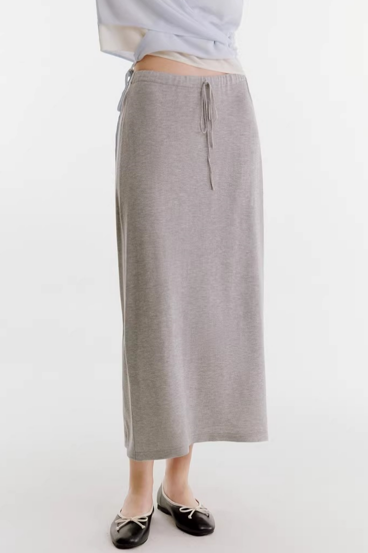 Gonna in maglia drappeggiata Lyocell