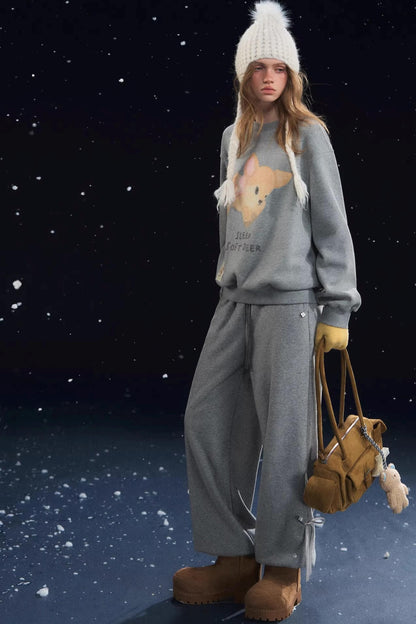 Deer Velvet Sweatshirt Sweater