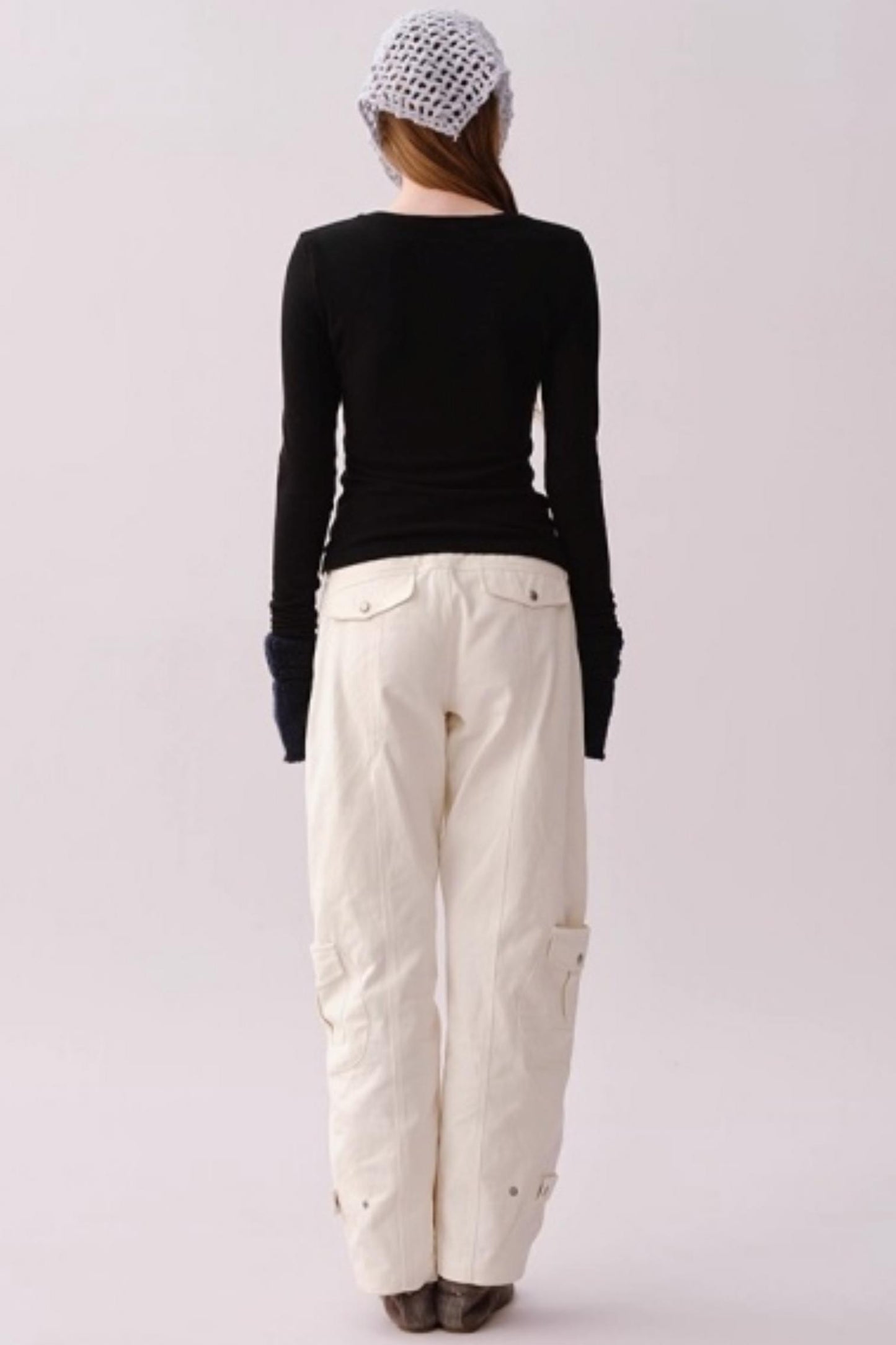 Retro Cotton Wide-Leg Pants