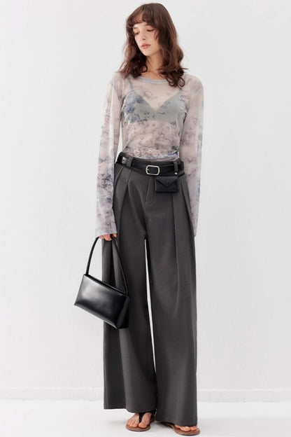 Layered Tulle Triangle Bra Top set-Up