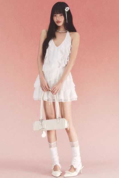 Ruffled Halter Neck Dress