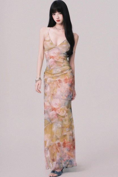 Summer V-Neck Long Dress