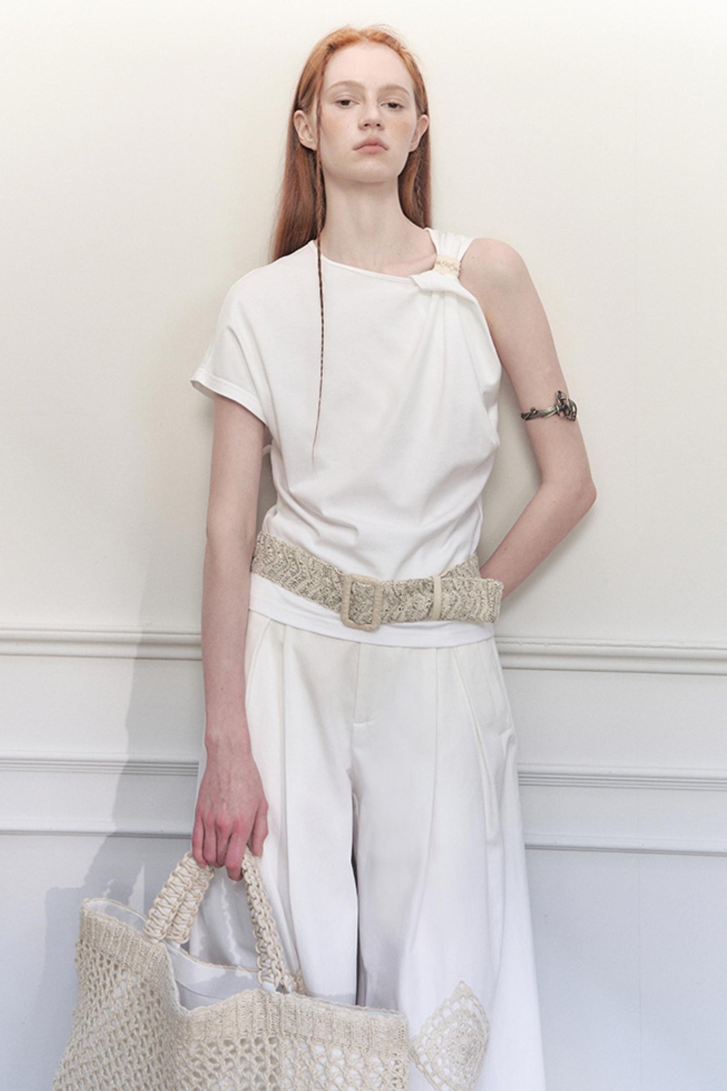 Wave Pleat Chain Belt