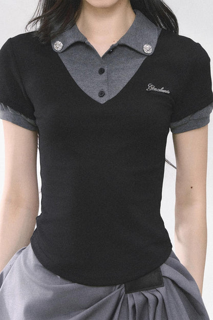 Short Sleeve Off-Shoulder Crop Top