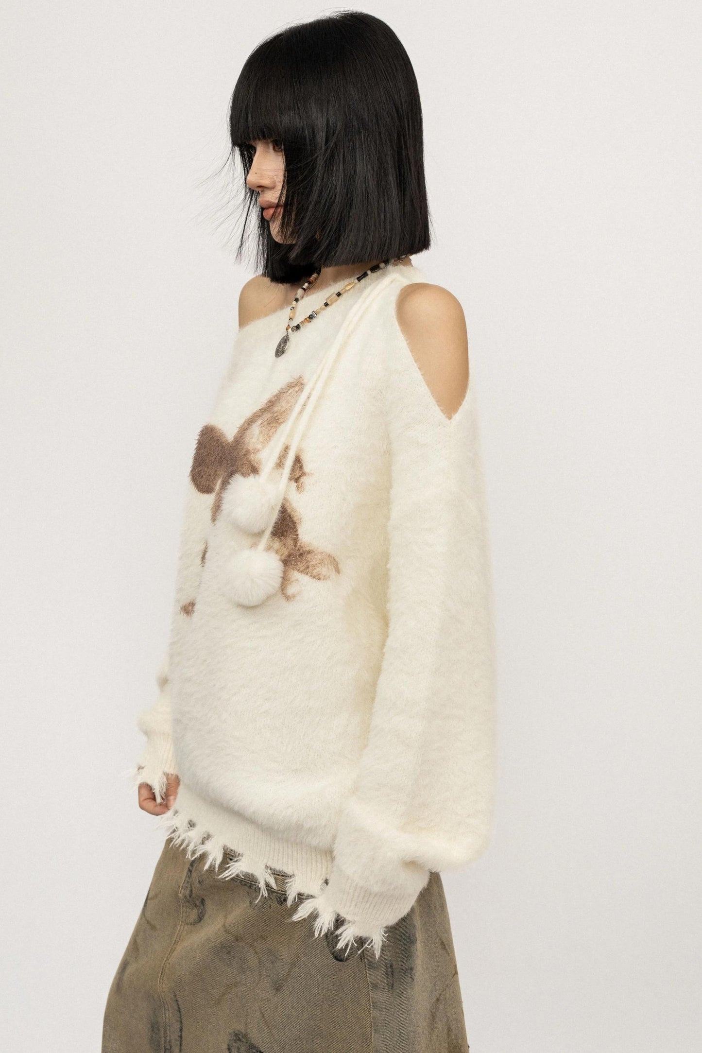 Loose Fit Butterfly Sweater