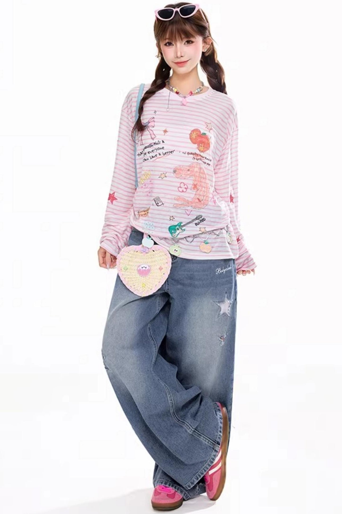 Sweet Girl 라운드넥 탑