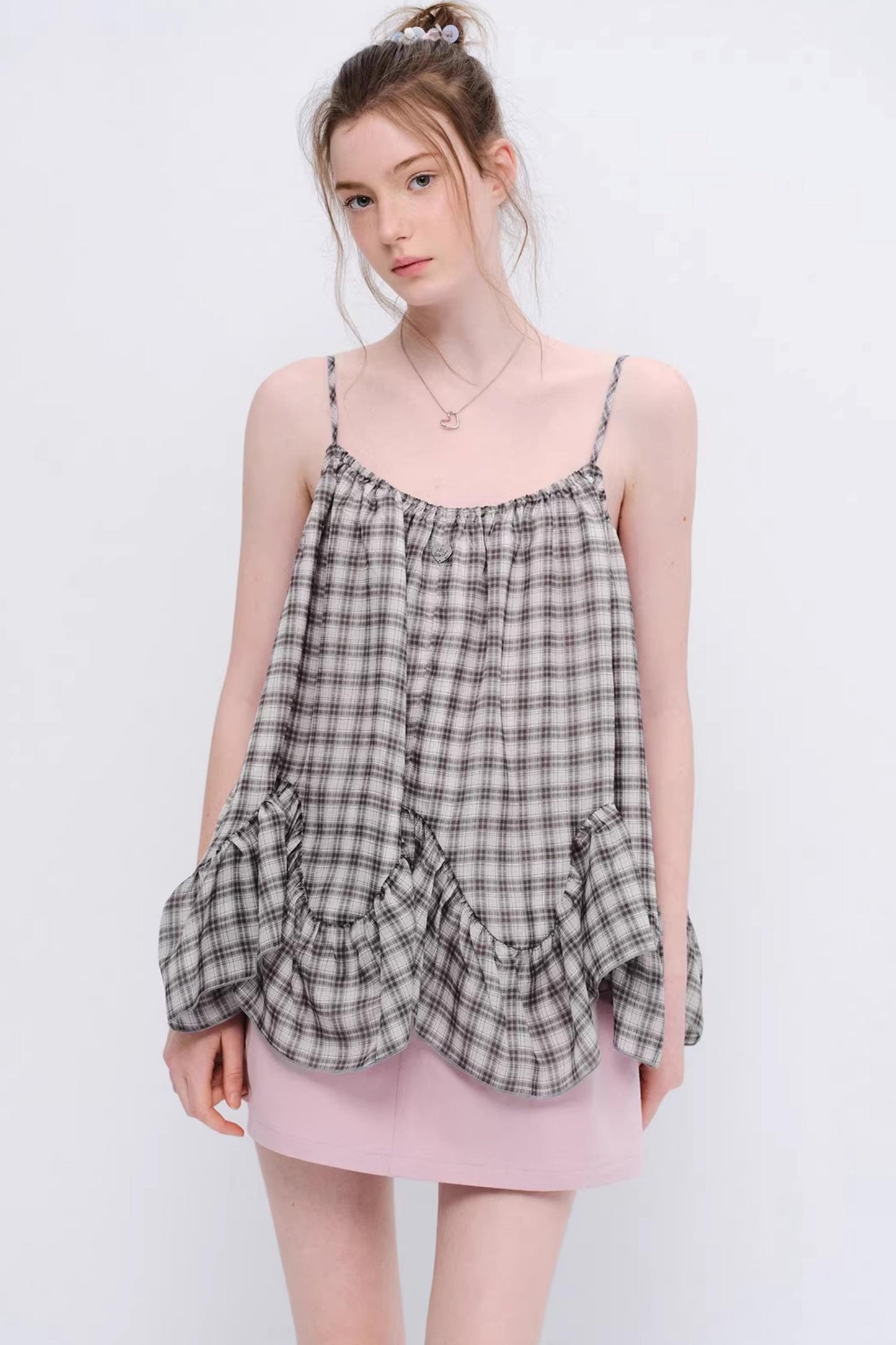 Wild Strawberry Plaid Camisole Top