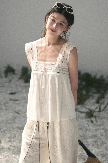 Summer Lace Transparent Blouse