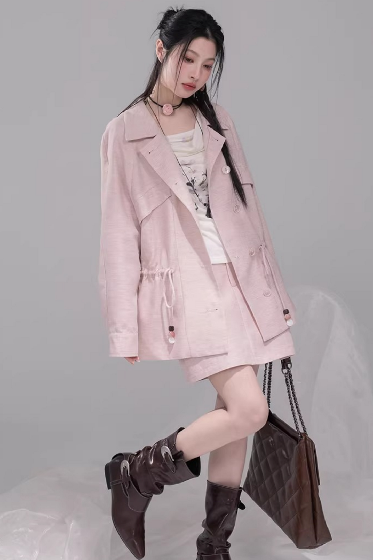 Camellia Mist Lyocell Matching Set