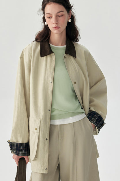 Vintage Patchwork Trench Coat