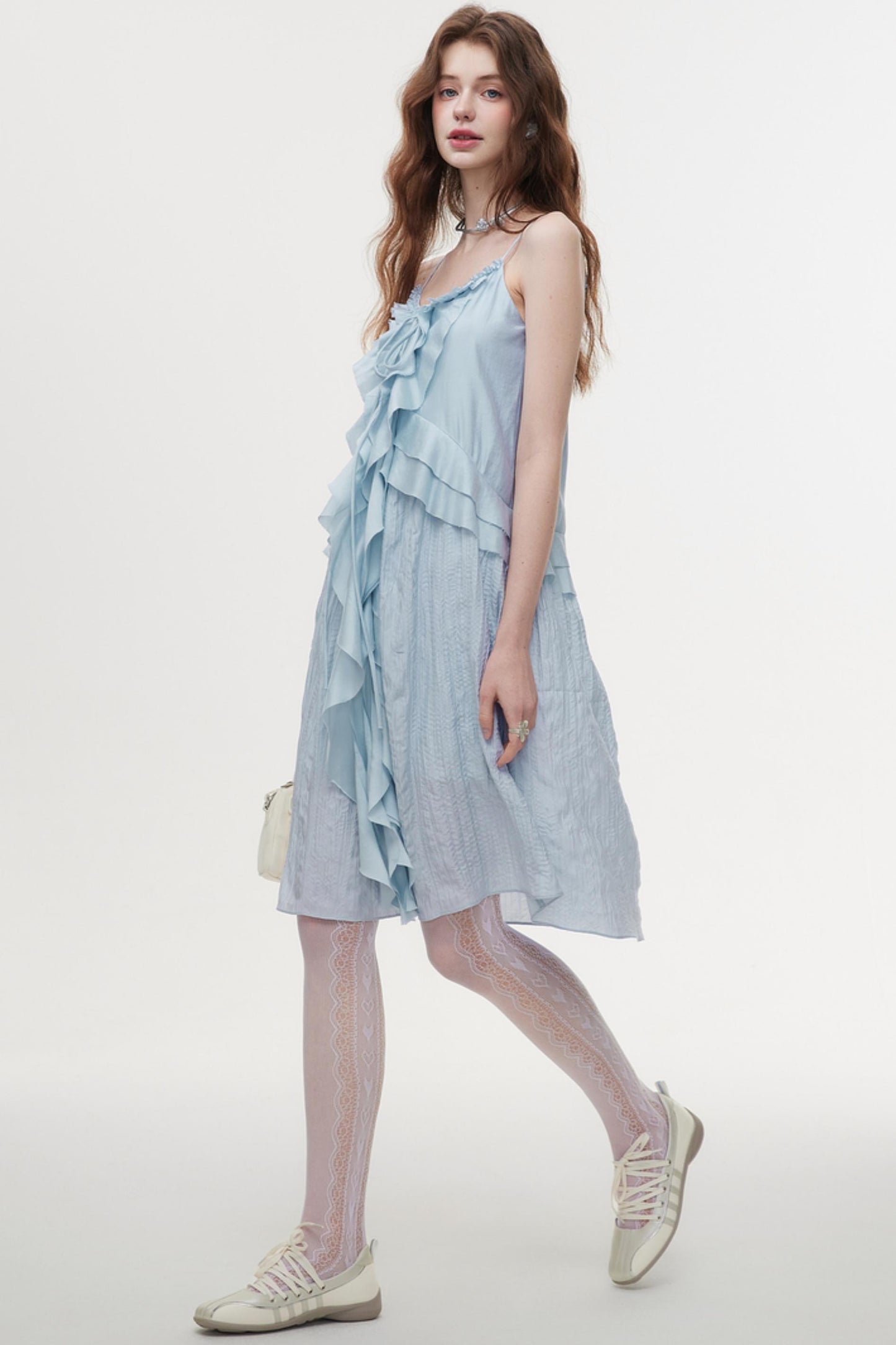 Halter Neck Ruffle Summer Dress