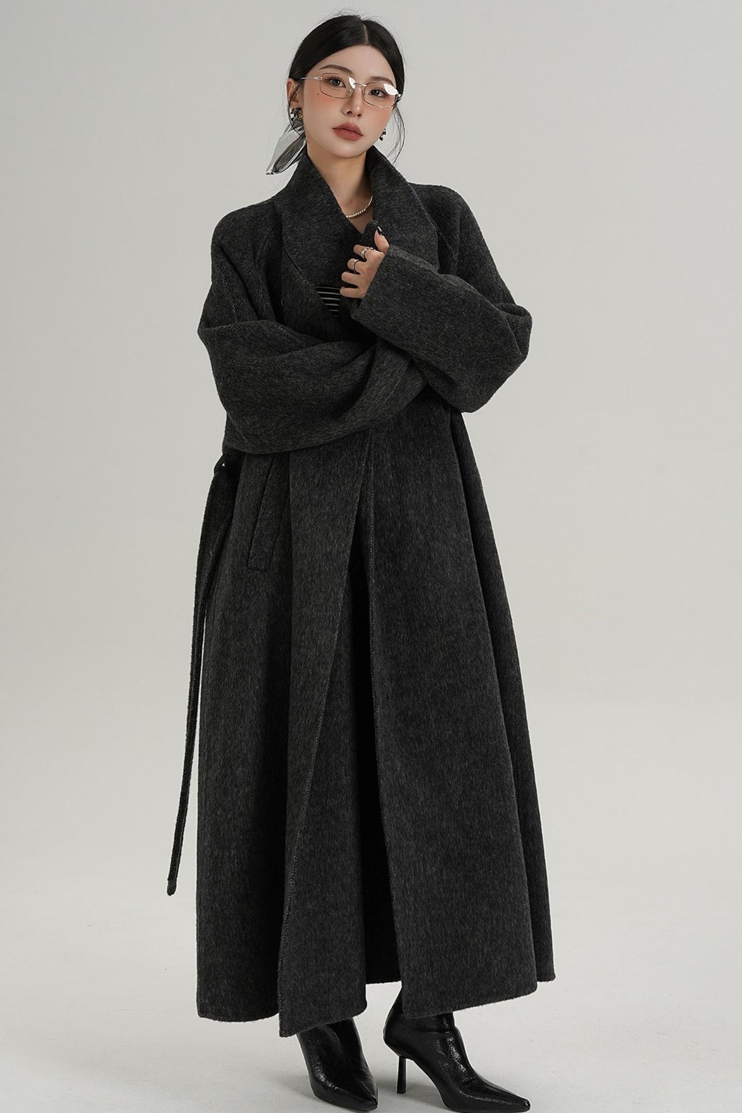 High Neck Wool Coat