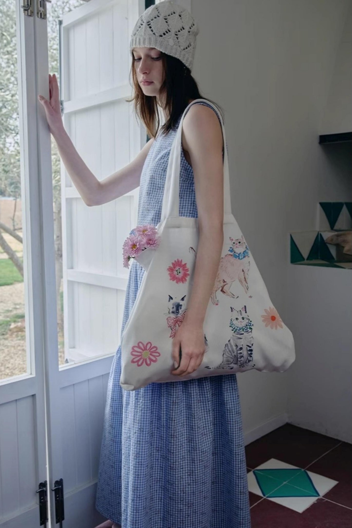 Soft Morandi Floral Frill Vest Skirt Set-Up