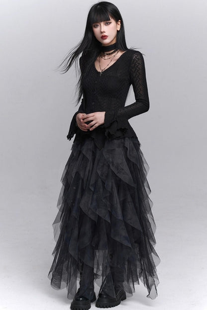 Irregular Hem Concert Skirt